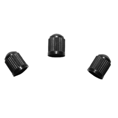 Tapa válvula plastica negra x 100