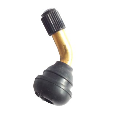 Válvula TR- curva moto bronce