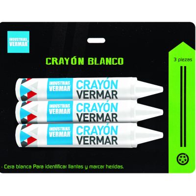 Crayon blanco en blister (3pz)
