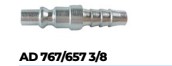 Espiga adaptadora serie 767 para manguera de 3/8 "